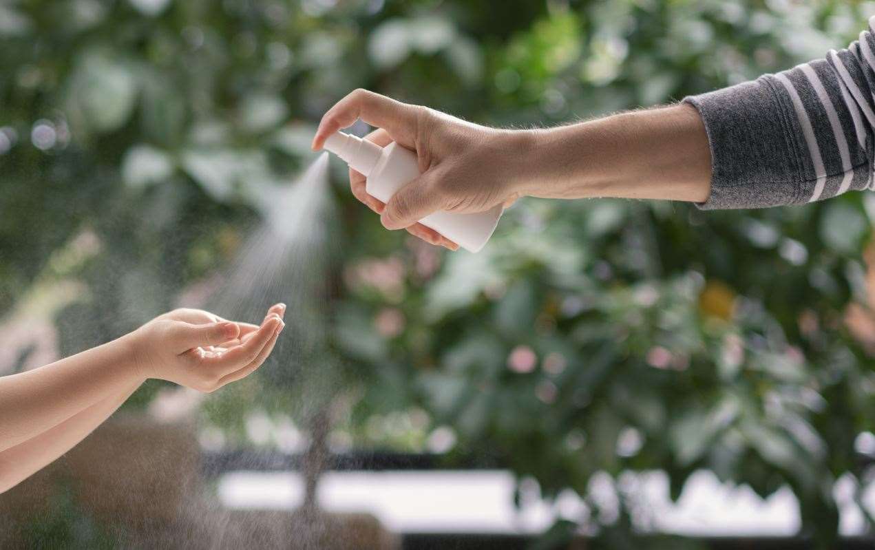 Parents are asked to sanitise their children's hands before and after using play areas