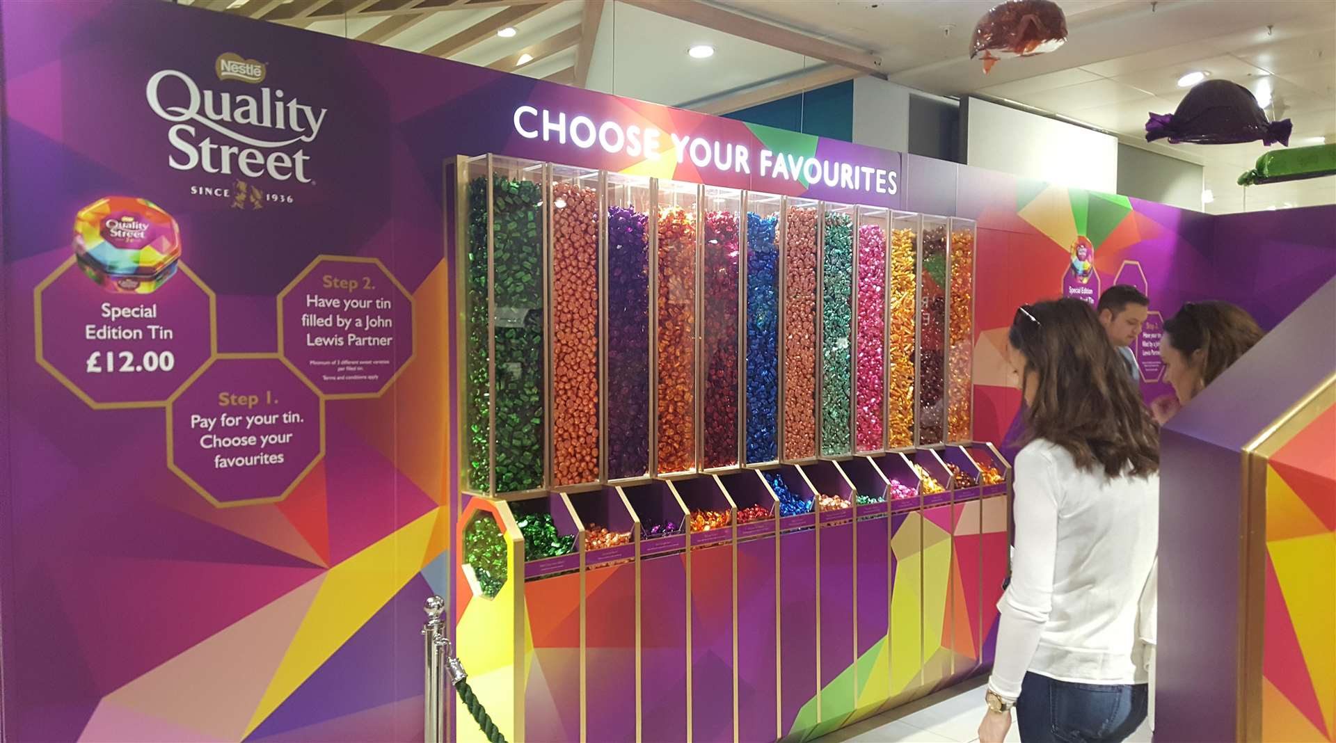 The Quality Street pick and mix service in Oxford Street
