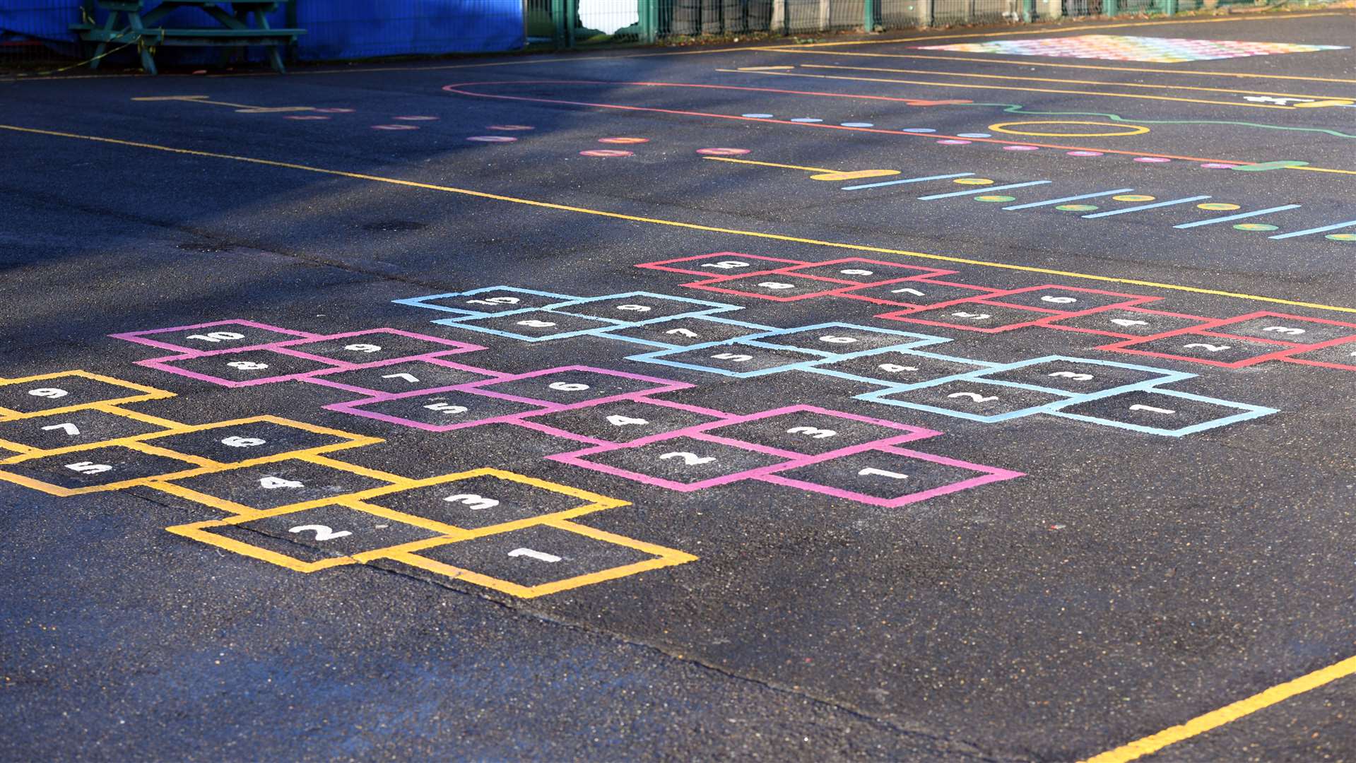 Hopscotch markings are more often found in playgrounds than on streets now