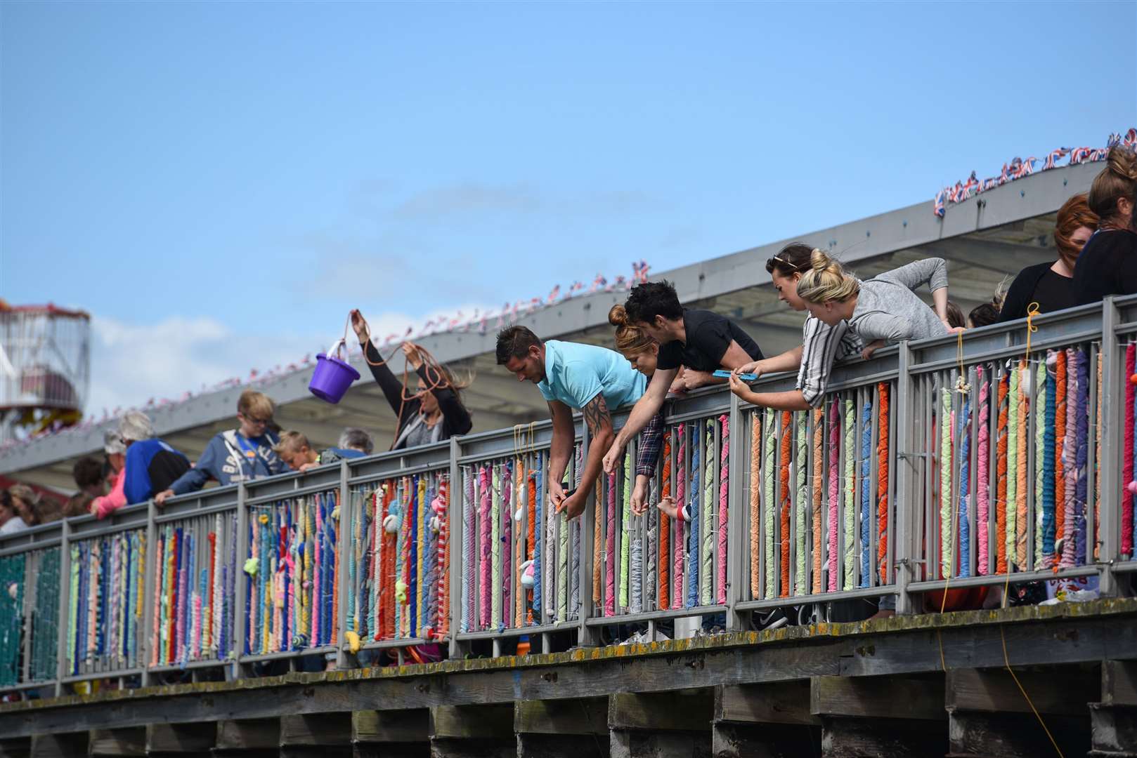 Crabbing is a popular pastime on Herne Bay Pier. Picture: Alan Langley