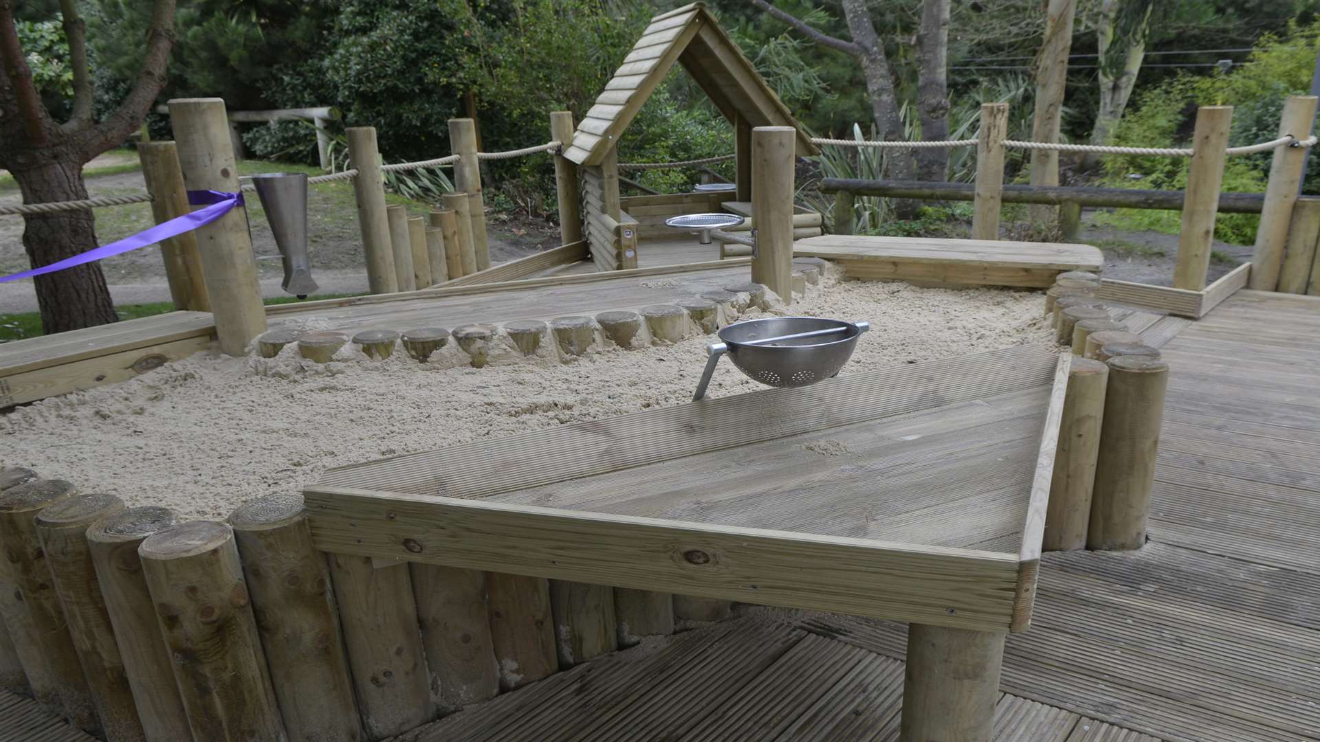 The play area of Folketone's Lower Leas Coastal Park