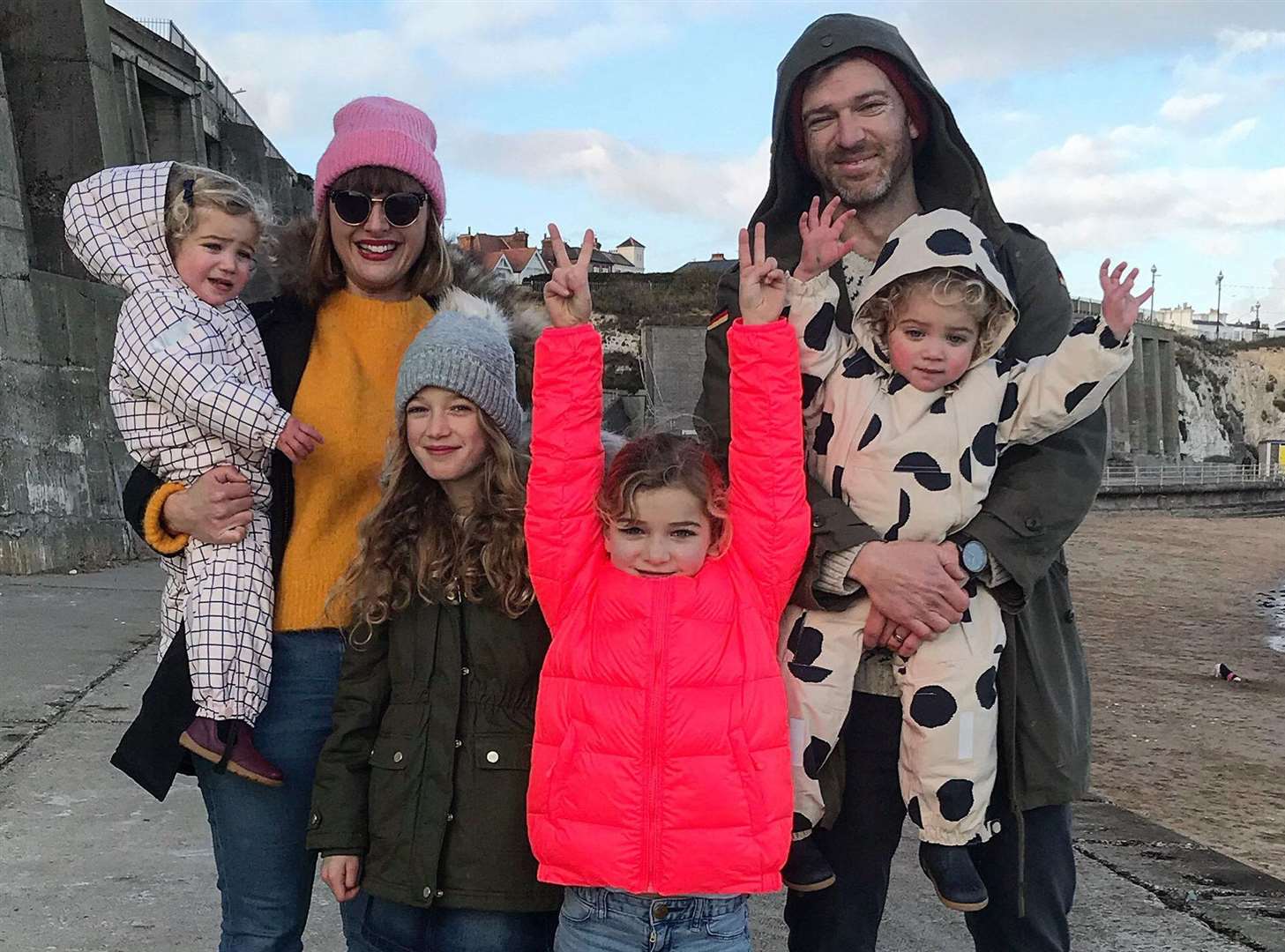 Clemmie, her husband Simon Hooper and their four daughters