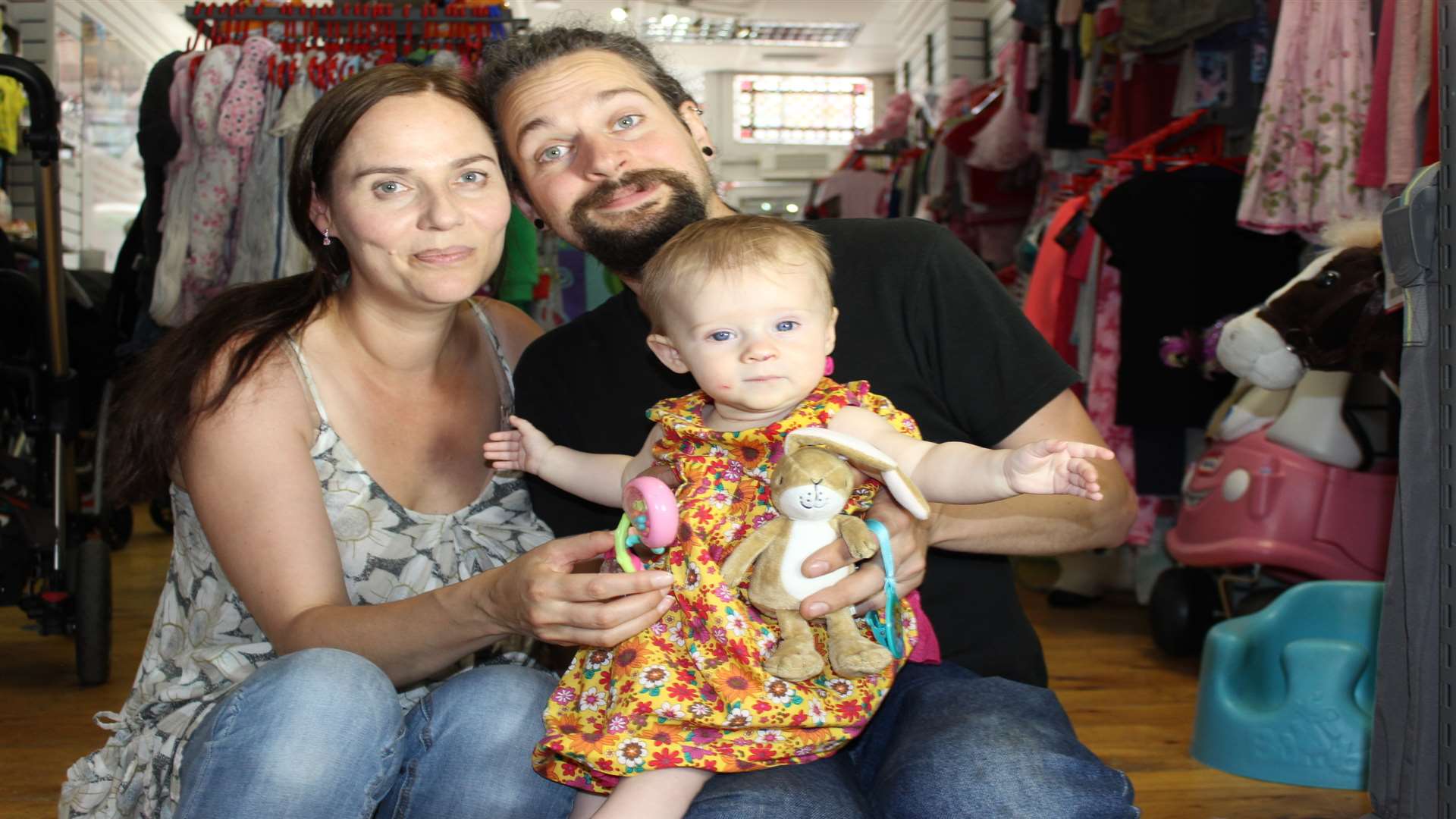 Demelza's area manager Robin Watson, who lives on Sheppey, with his wife Claire and their seven-month-old daughter Eden.