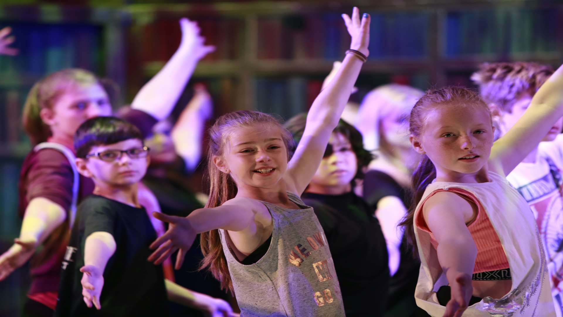 Children taking part in last year's performance of Bugsy Malone