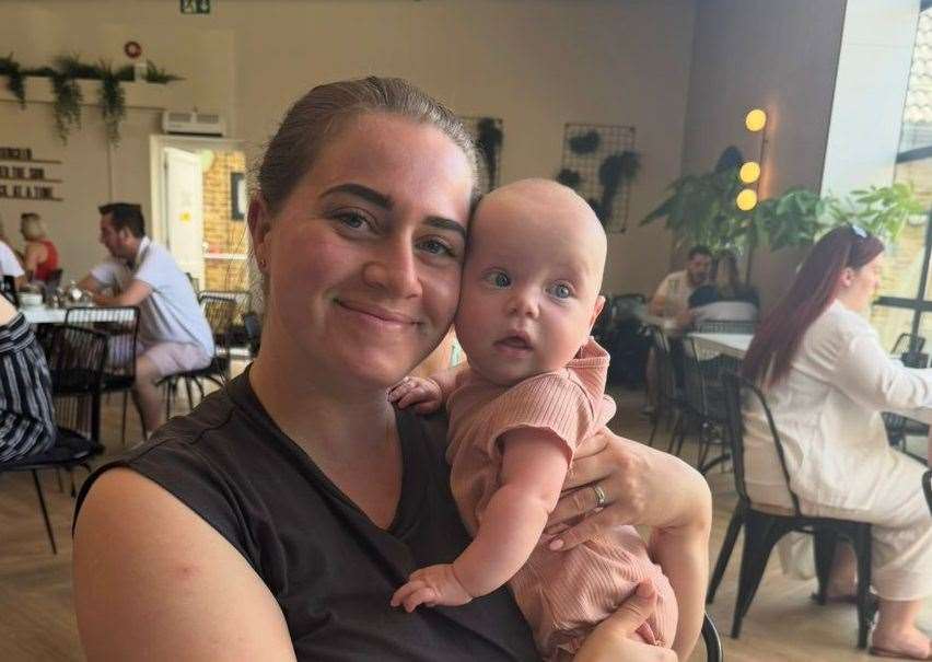 Morgan, from Teynham, is raising money to fund her baby Matilda's physiotherapy sessions