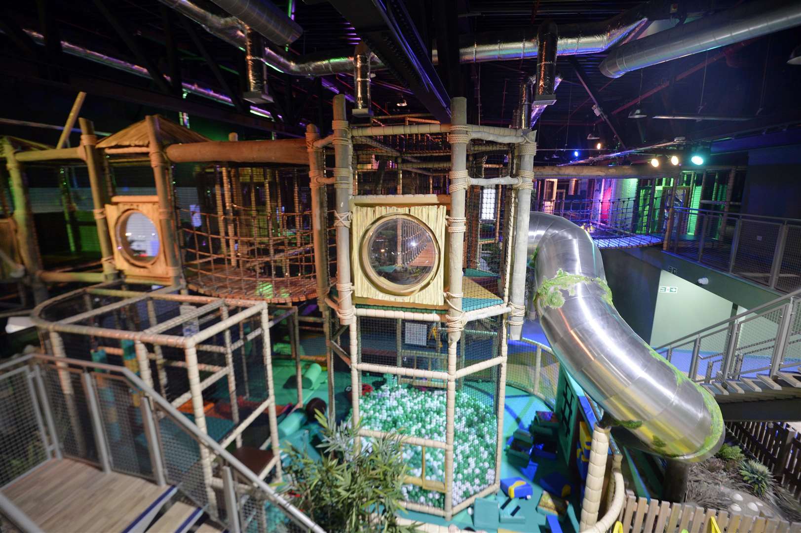 Seek out the dinosaurs in three storeys of soft play
