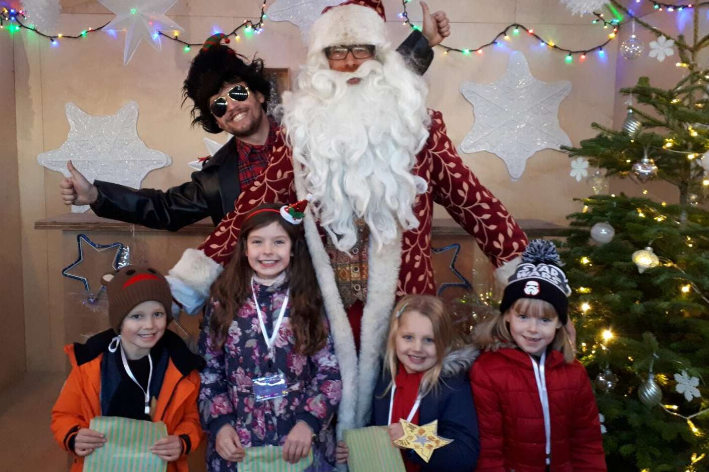 Grooving in the grotto with Santa