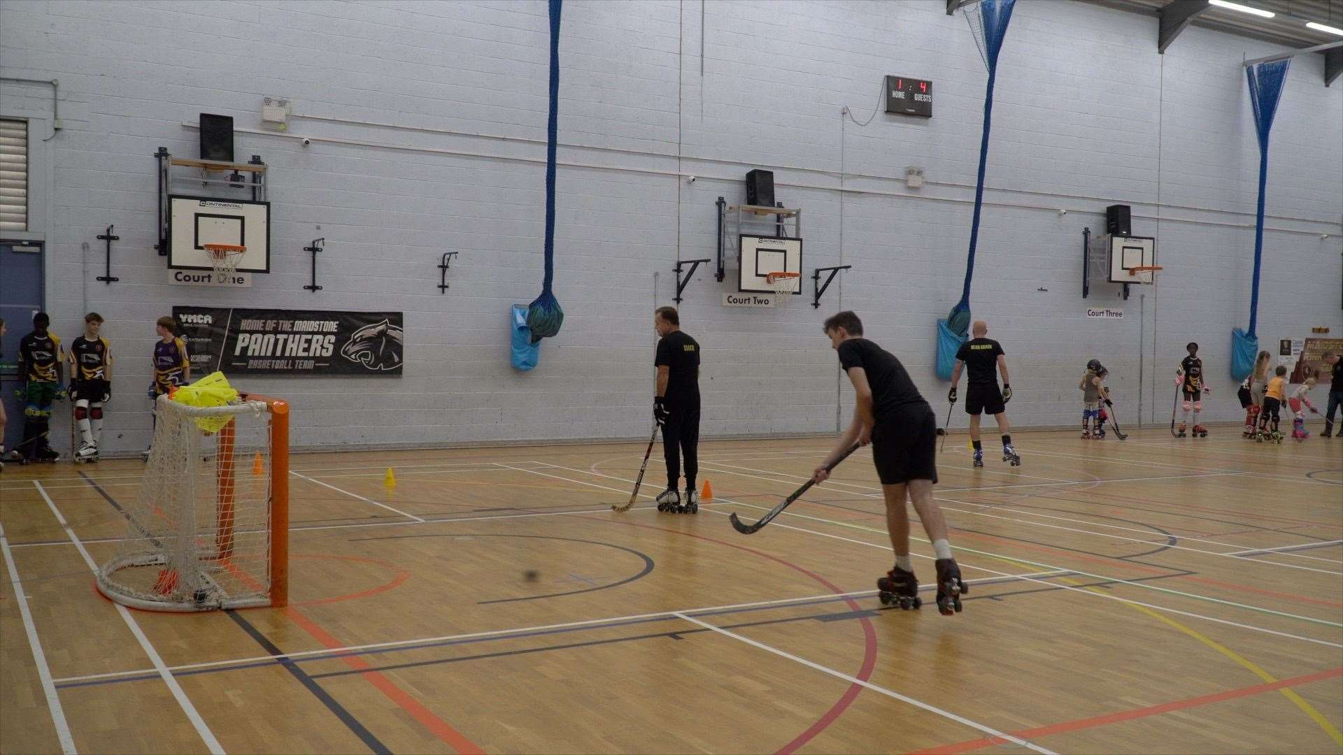 The Maidstone Roller Hockey Club, which trains at the YMCA Leisure Centre in Loose. Picture: KMTV