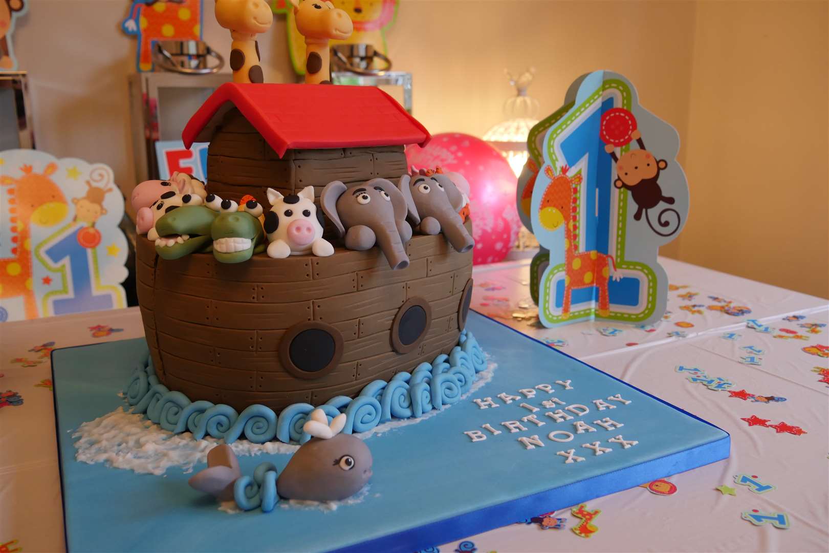Noah's first birthday cake