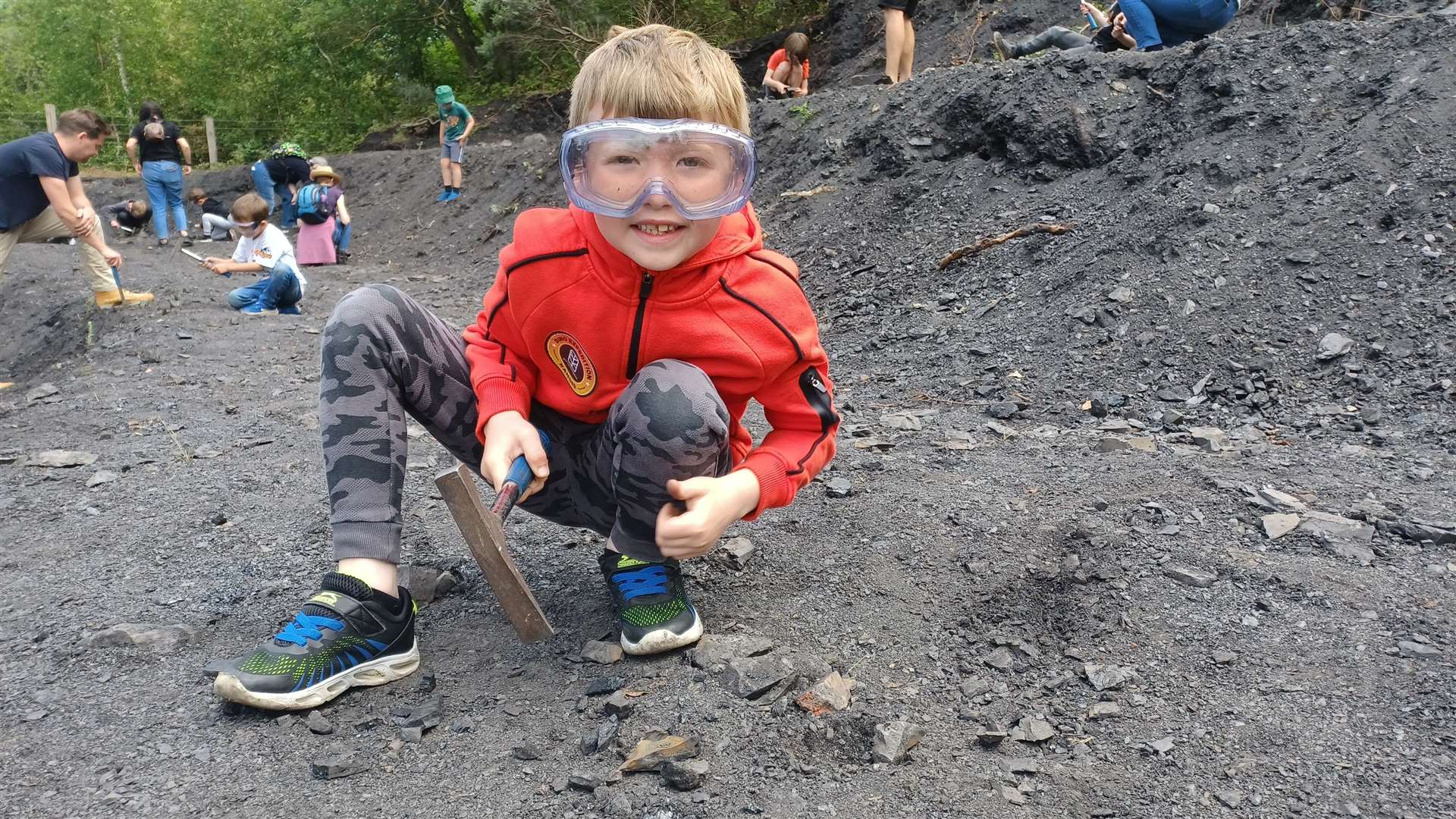 My son loved hunting for fossils