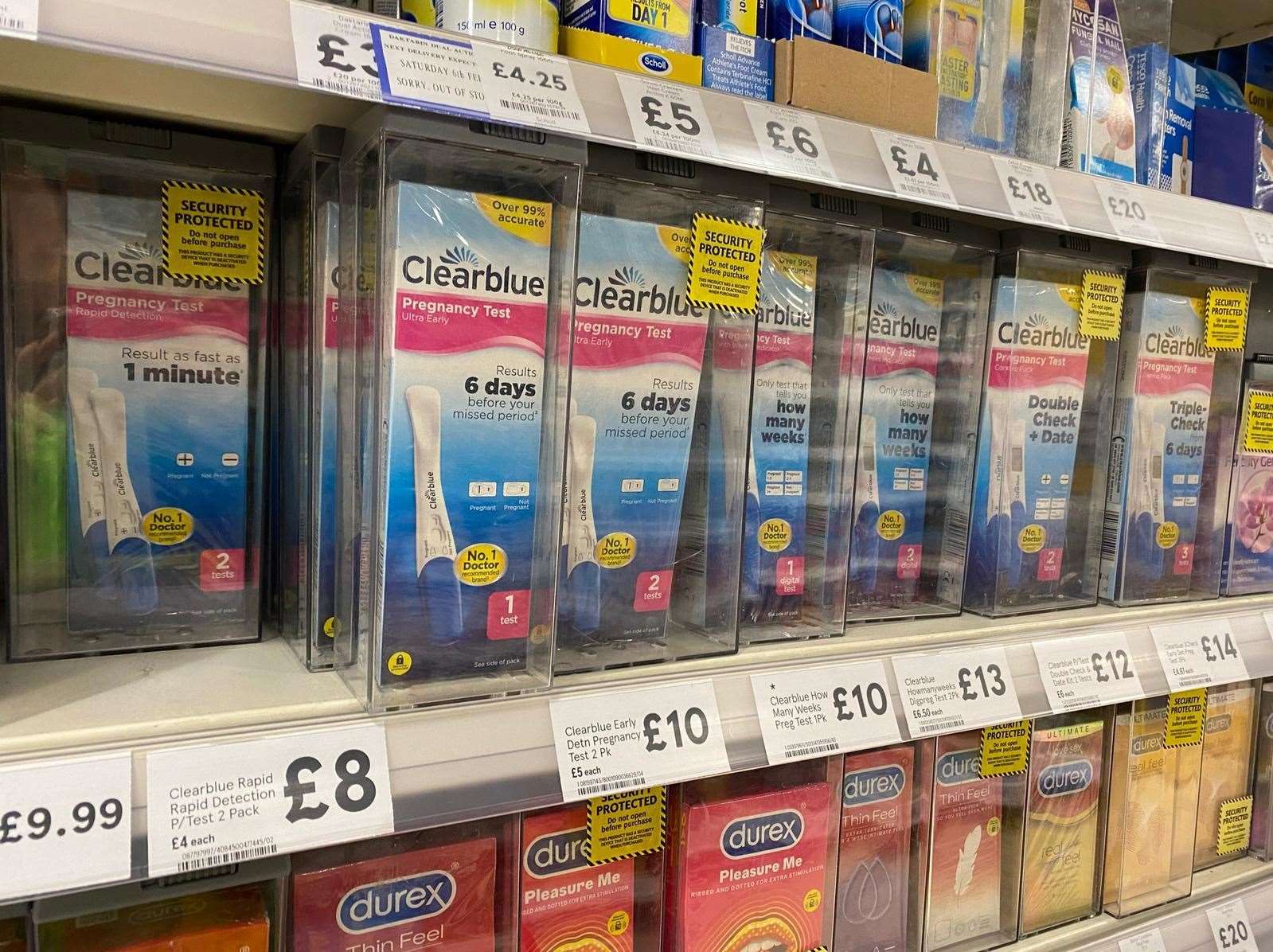 Some pharmacist's across Kent have seen an increase in pregnancy test sales whilst others have not. Picture: Tesco, Faversham, stock image