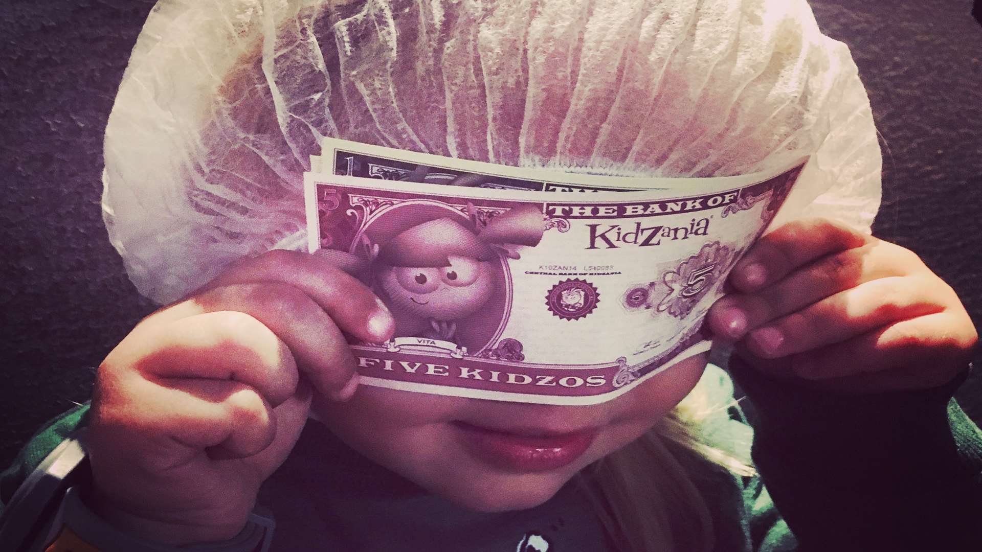 Show me the money - and let me spend it! (Complete with hairnet for chocolate factory visit).