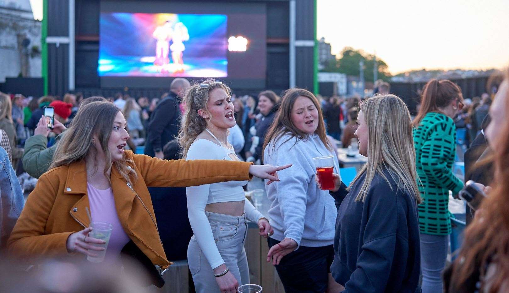 Films like 50 First Dates and the Devil Wears Prada will be shown on Folkestone’s outdoor big screen. Picture: Supplied by Sharp Relations