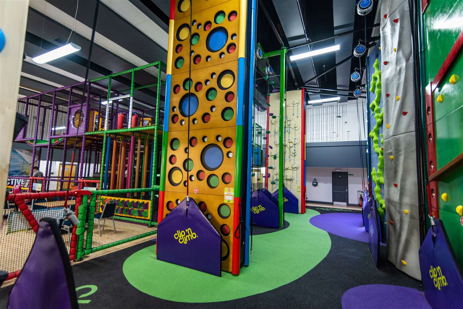 The new Clip 'n Climb and soft play area at Swallows Leisure Centre