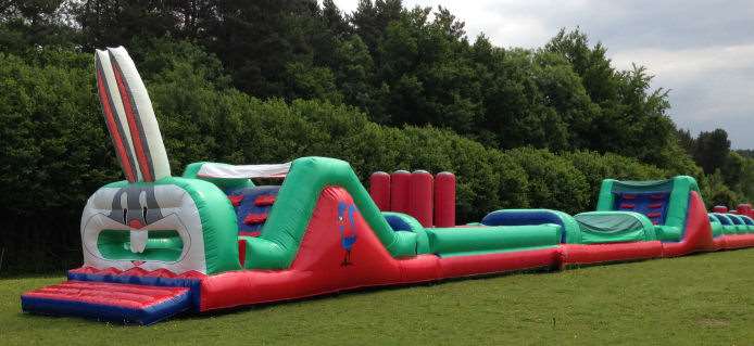 Crawl, jump and slide through the giant 195ft inflatable obstacle course at Betteshanger Country Park