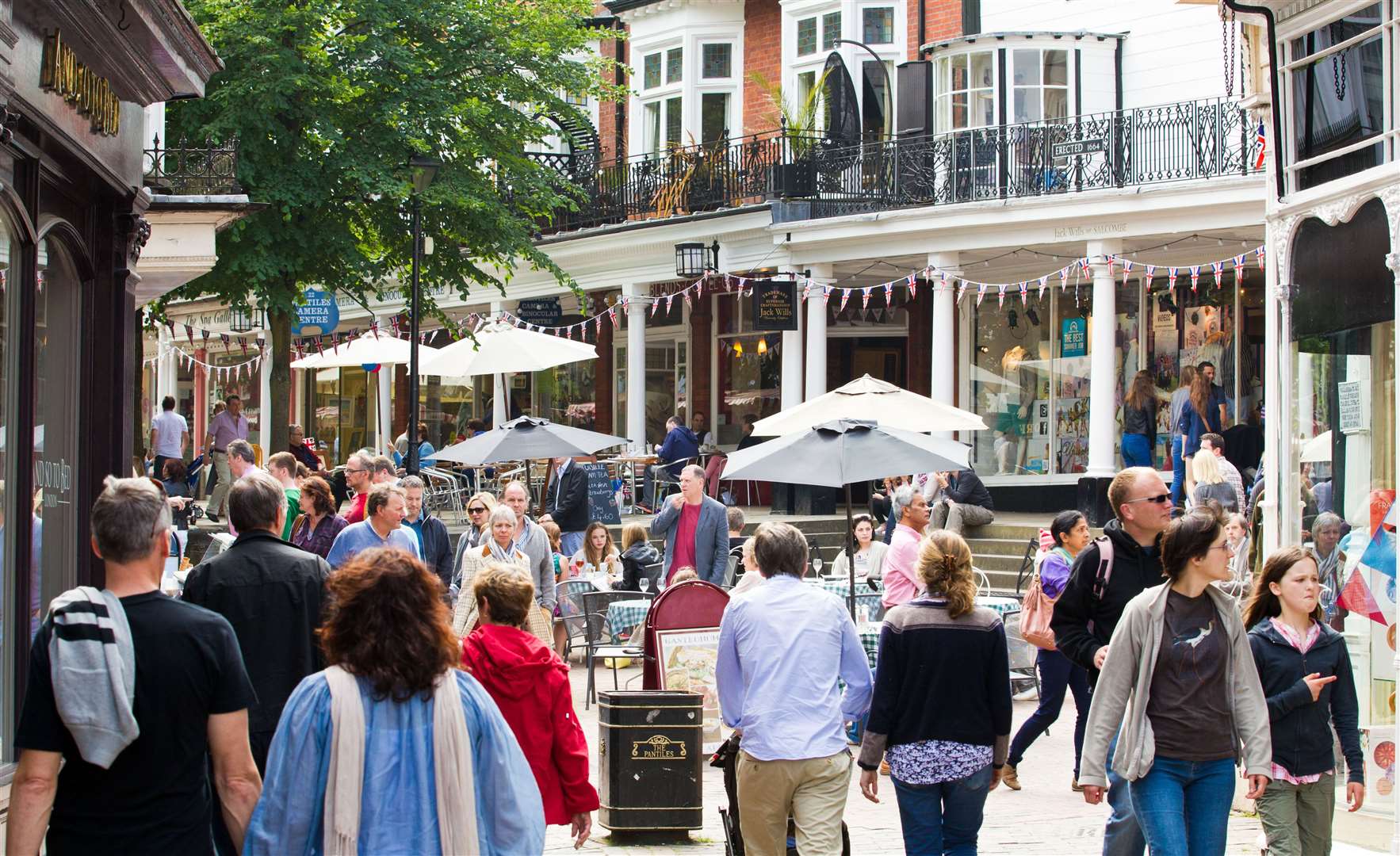 The Pantiles is now a thriving shopping destination with many independent restaurants and bars