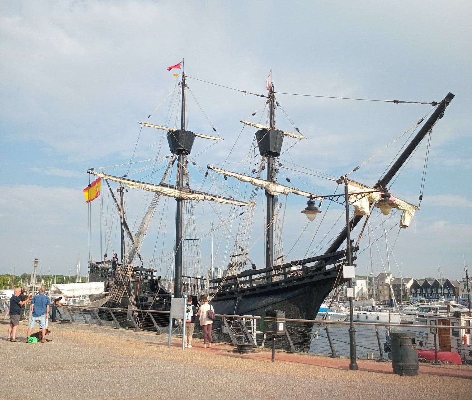 Nao Victoria replica of the first ship to sail around the world comes to Chatham Maritime