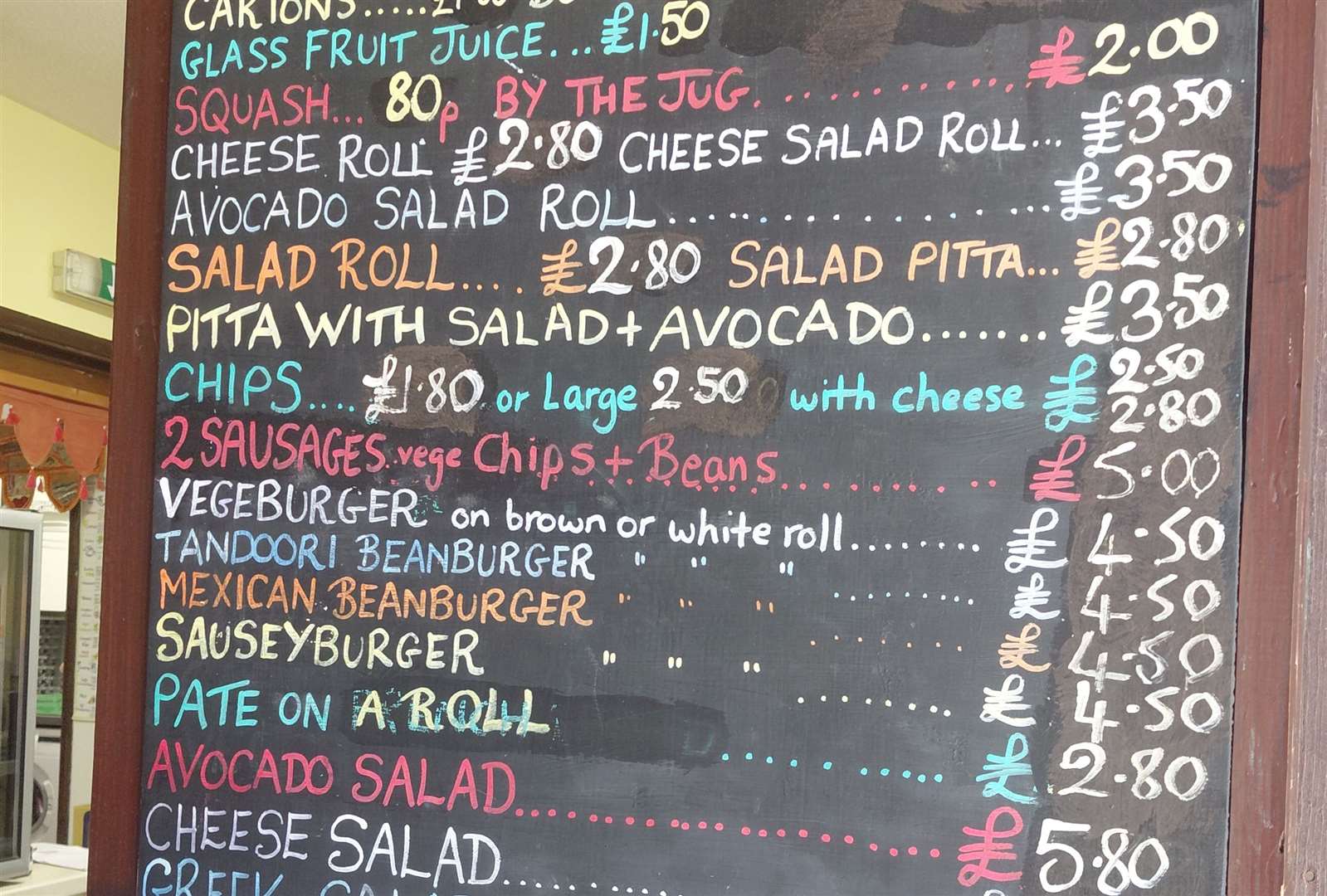 There was lots on offer at the cafe