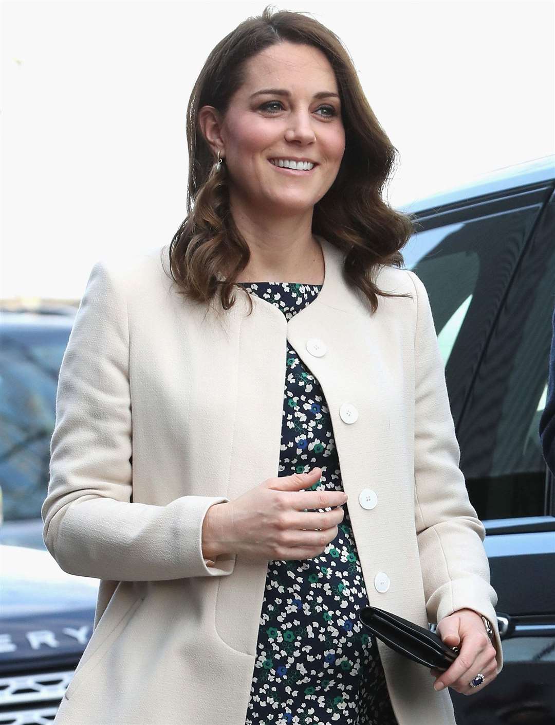 The Duchess of Cambridge arriving at a SportsAid event in the Olympic Park last month