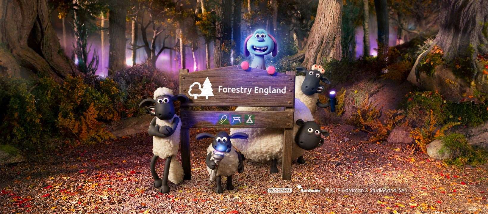 The Shaun the Sheep glow trail can be found at Jeskyns