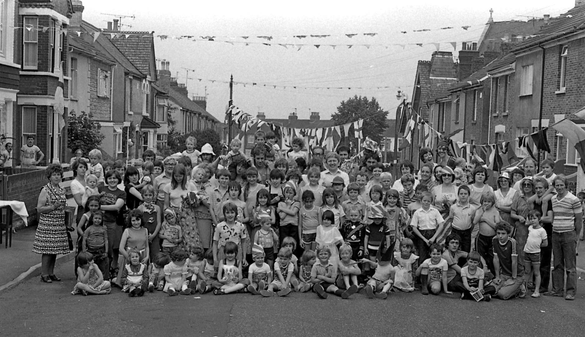 Residents gathered in 1981 for a street party in Maidstone