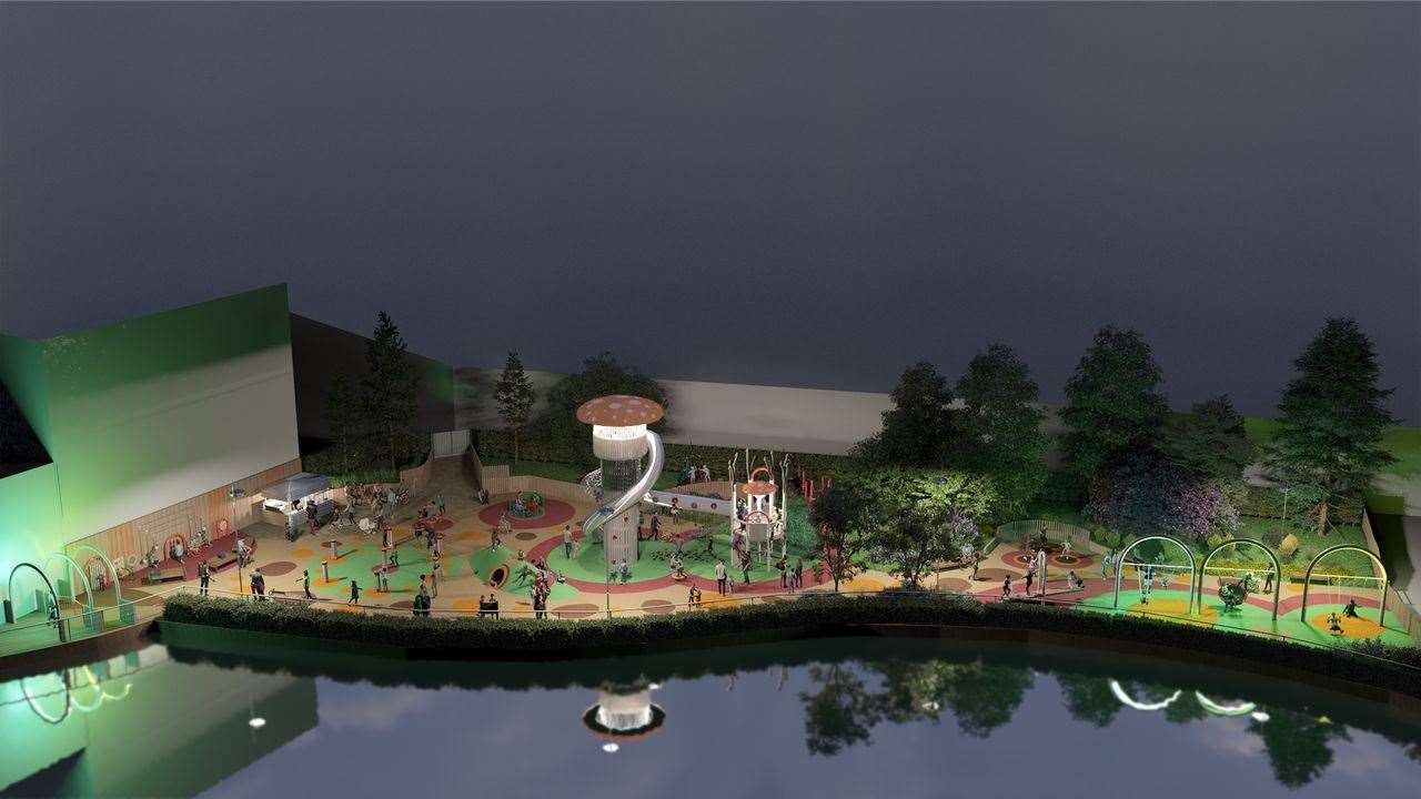 The play park will feature subtle lighting to make the area usable during darker hours