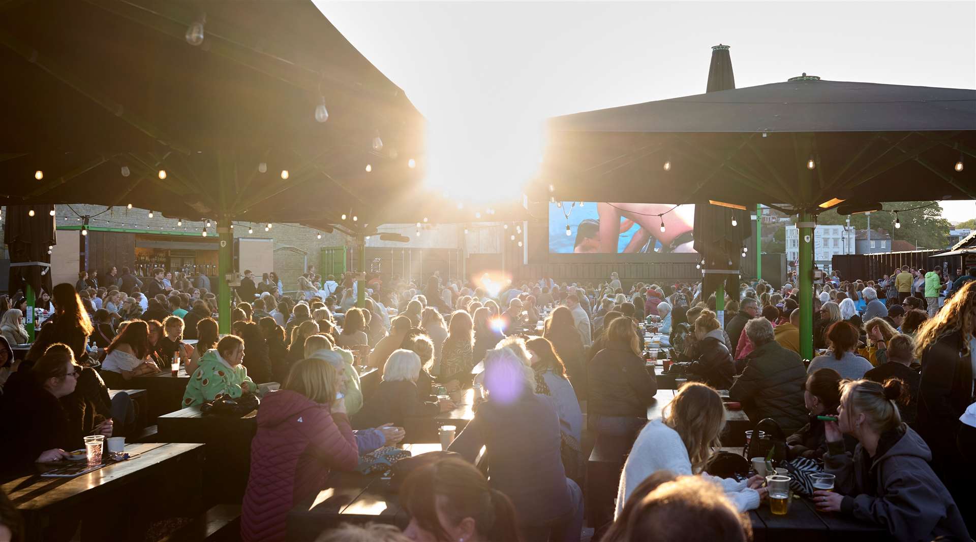 The free cinema returns for Halloween with a series of outdoor films, including family favourites and scary thrillers. Picture: Folkestone Harbour
