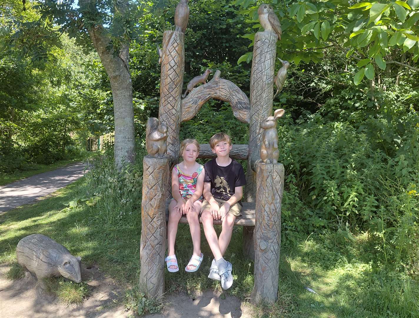 Sitting on a giant woodland throne