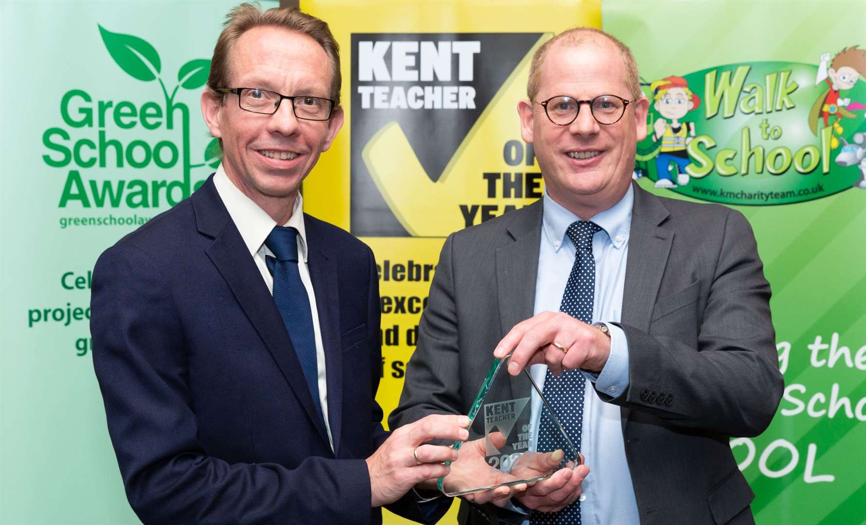 Overall Kent Maths Teacher of the Year, Ian Chapman of Rainham Mark Grammar School. Presented by Mike Rayner of the Education People. Picture: Countrywide Photographic
