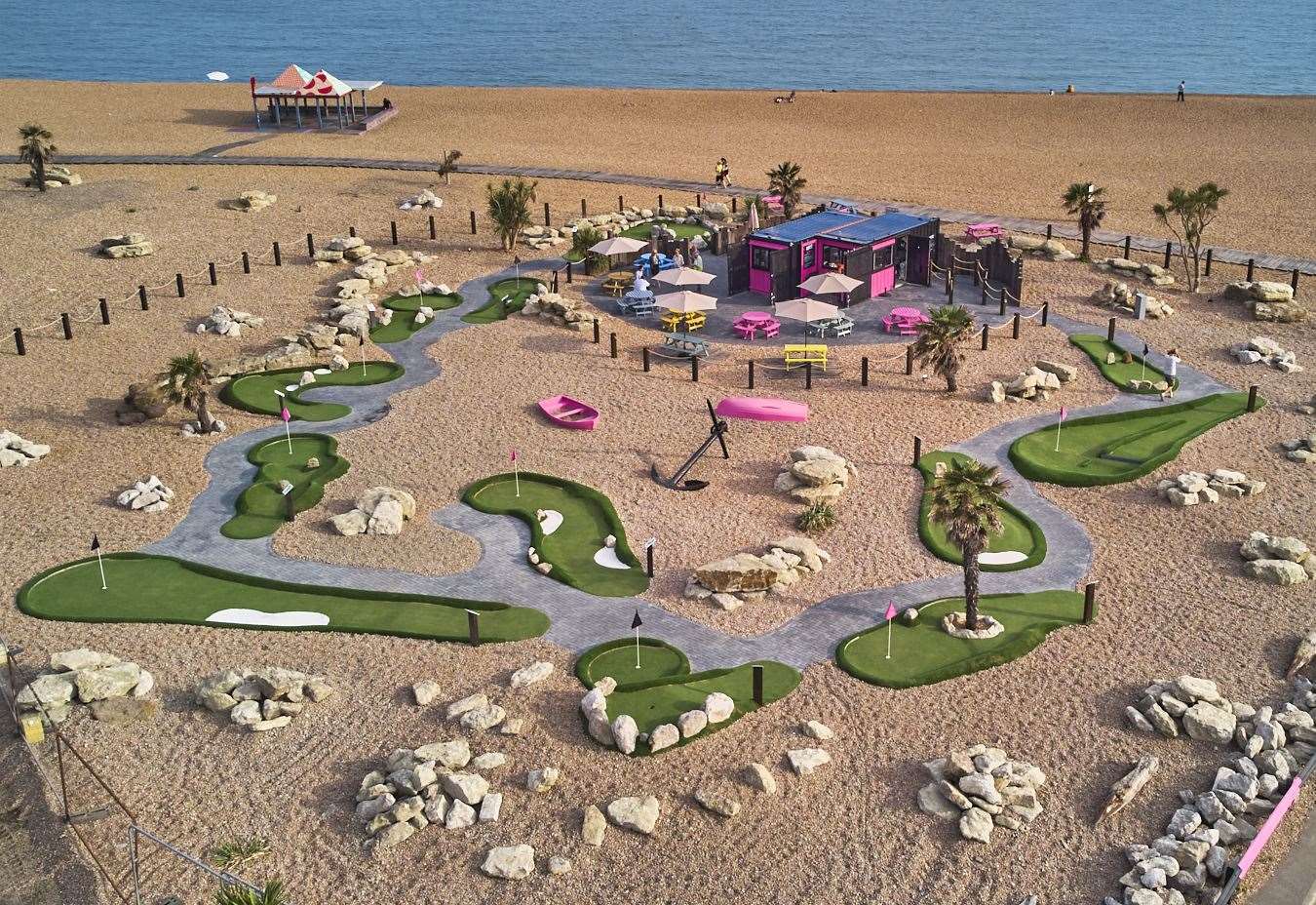 Putters Mini golf Course Opens At Folkestone Harbour Arm Close To Bars putters-mini-golf-course-opens-at-folkestone-harbour-arm-close-to-bars