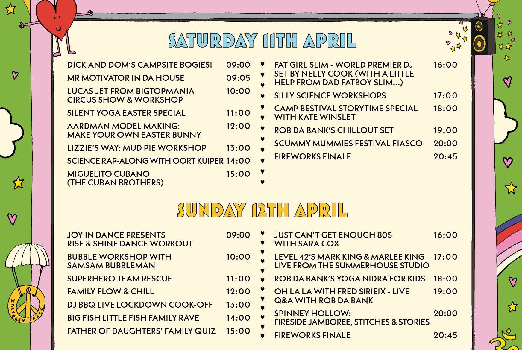 Camp Bestival line-up for its virtual festival