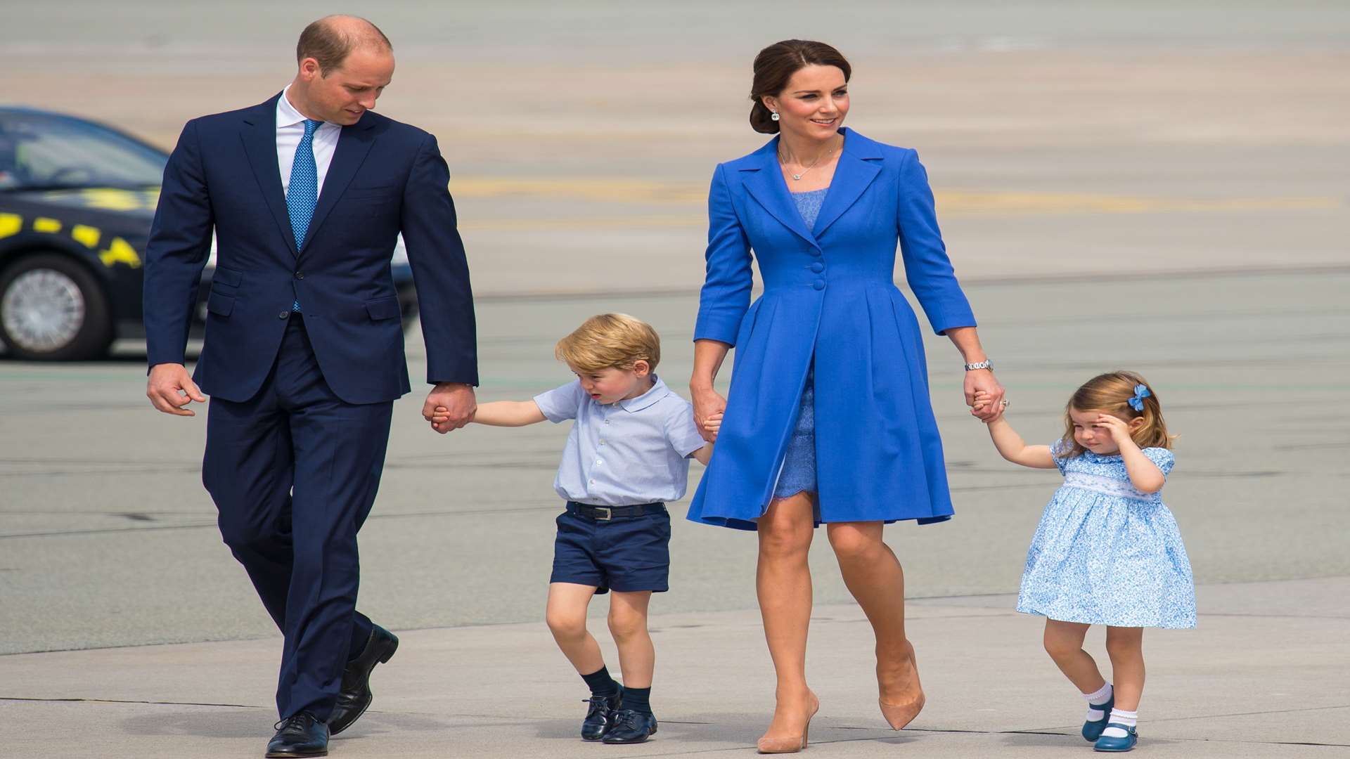 The royal family during their recent tour of Poland and Germany