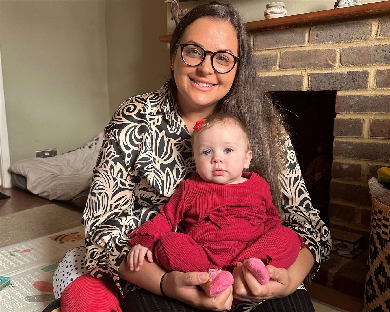 Suzan Girgin with her daughter Leila who has now returned home after 10 weeks in hospital