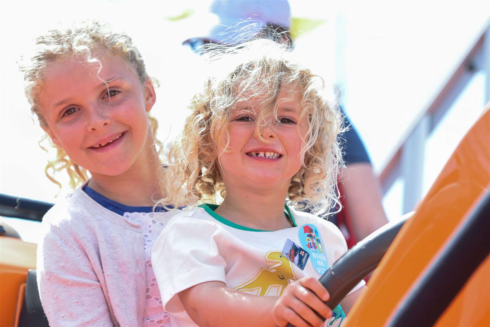 Arriana and Edison Green on the lifeboat at last year's event