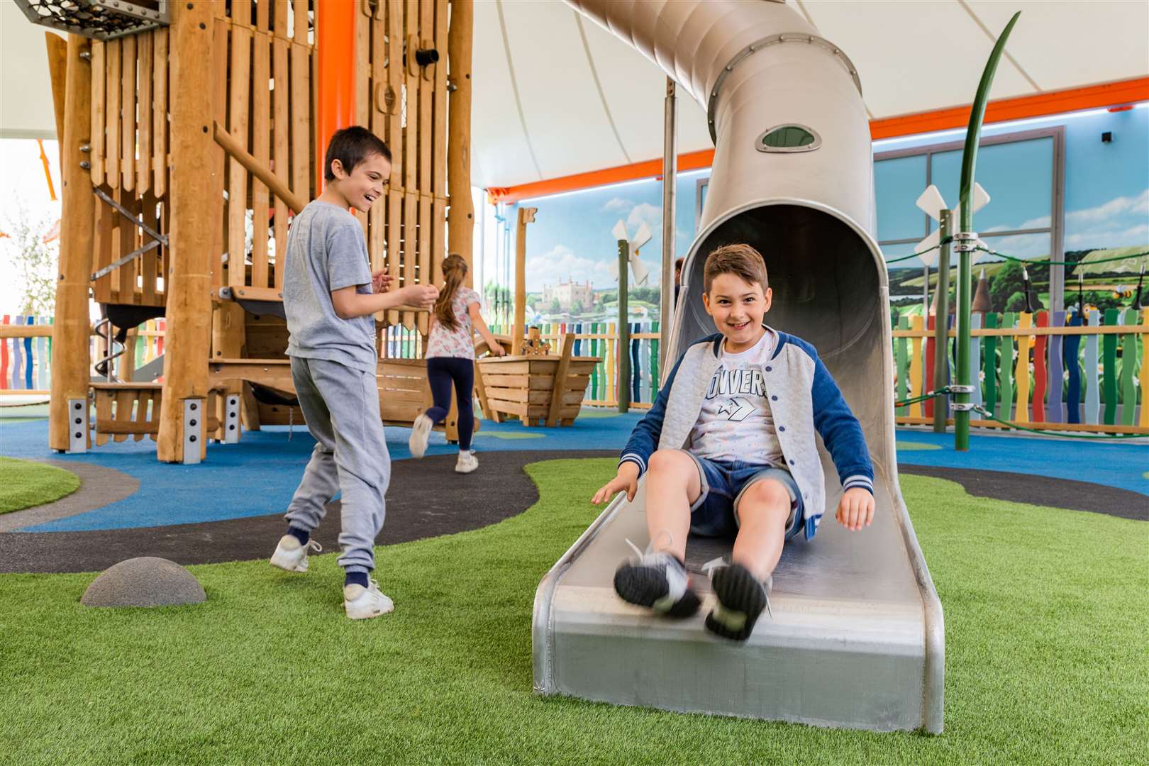 Children from John Wallis school were the first to test the new play park