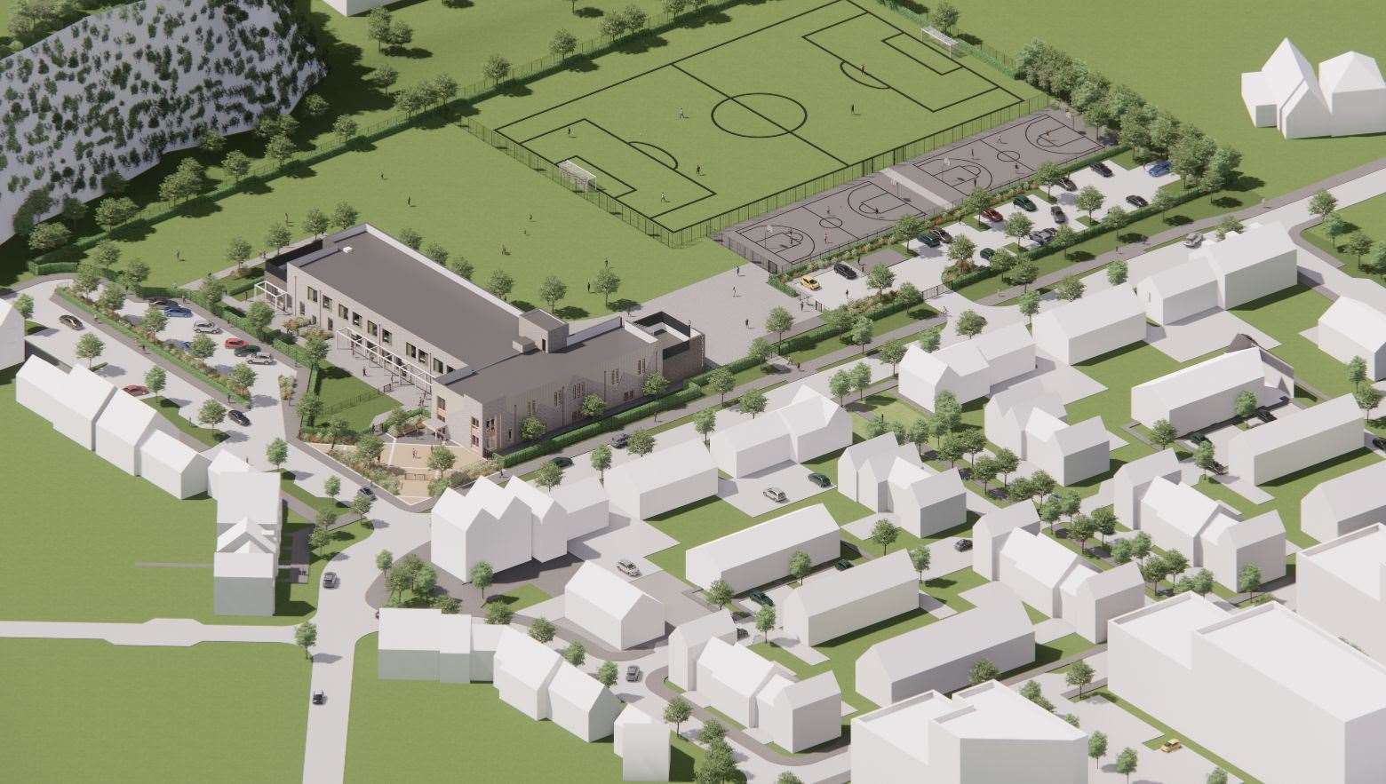 How the new Rosherville Primary Academy site will look from above