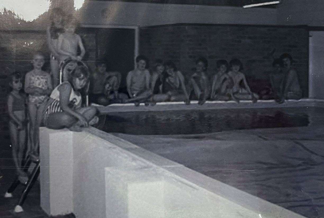 An old photo of the pool, once it had been restored in the 70s