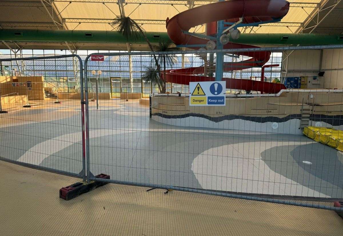 Tides swimming pool closed in March and was soon drained of its water