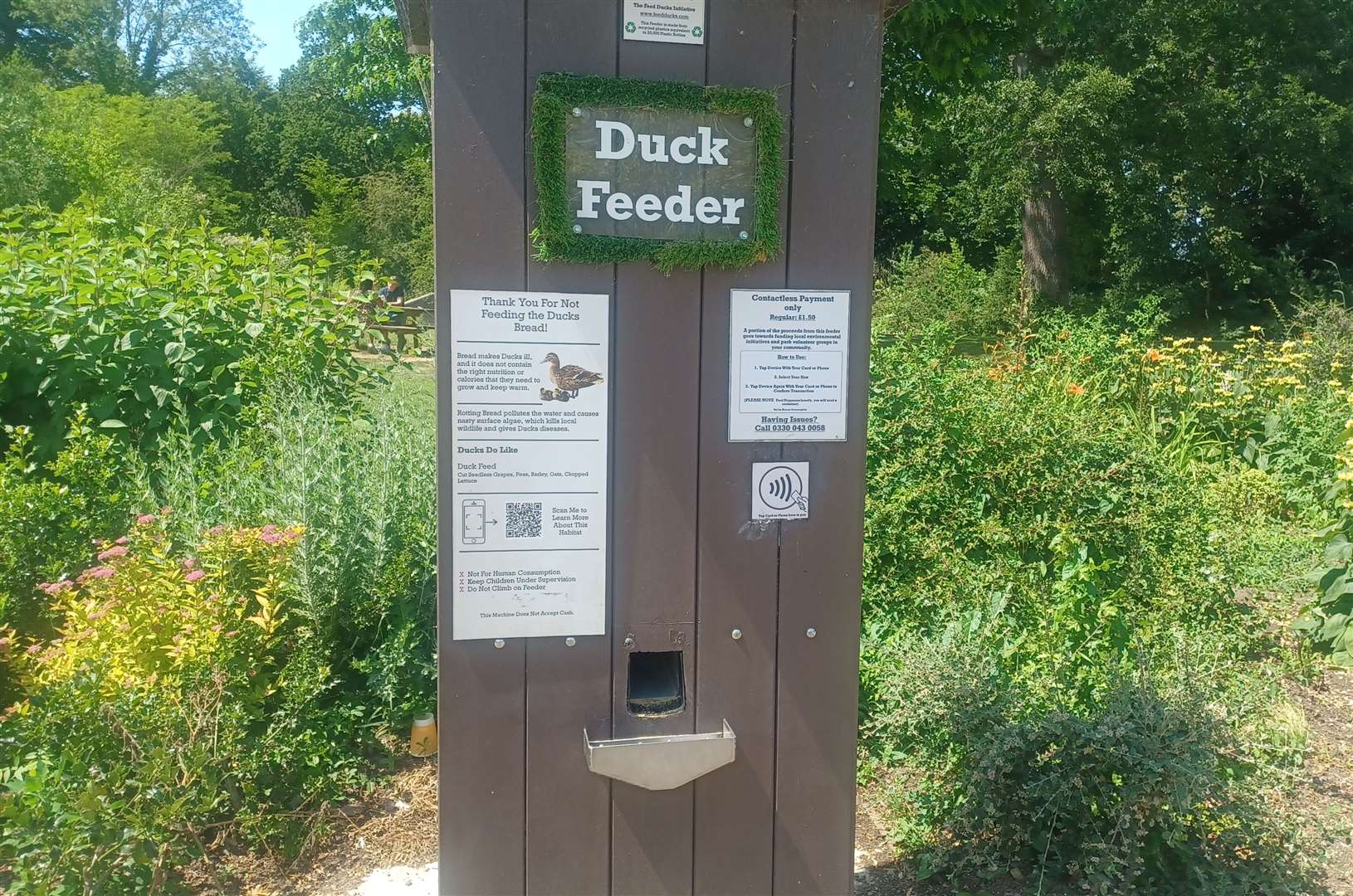 The duck food station