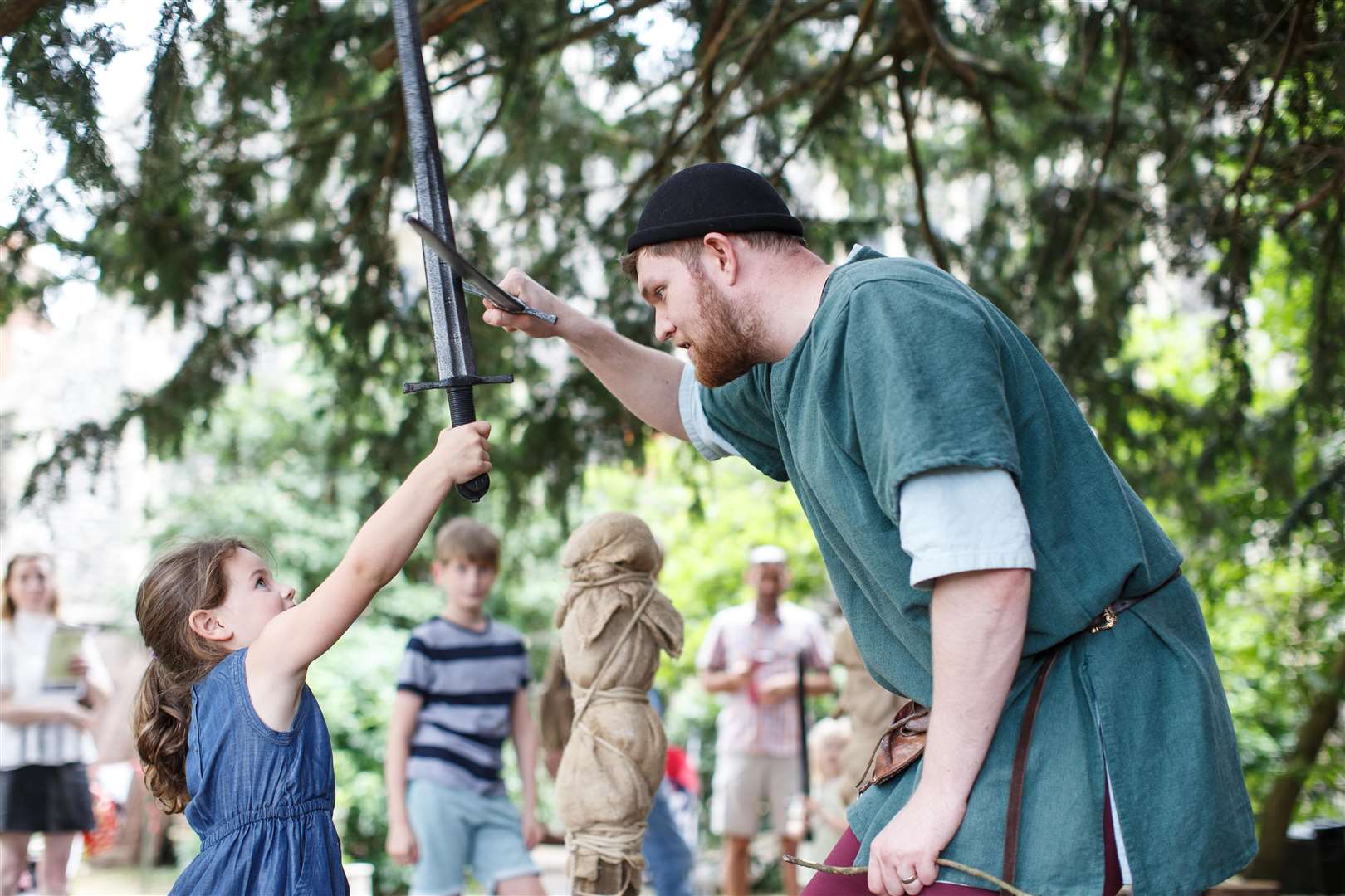 Combat training as part of medieval activities