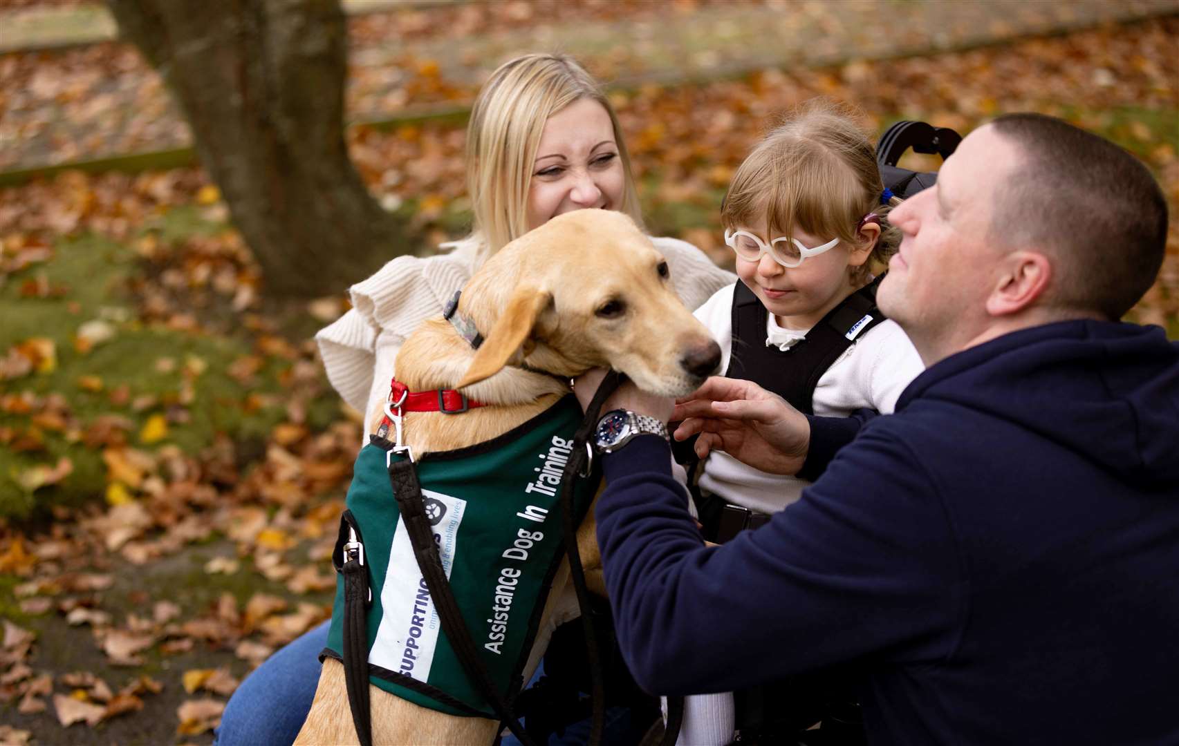 Merlin has been specially trained for Charlotte's needs. Picture: Tommy Reynolds/National Lottery