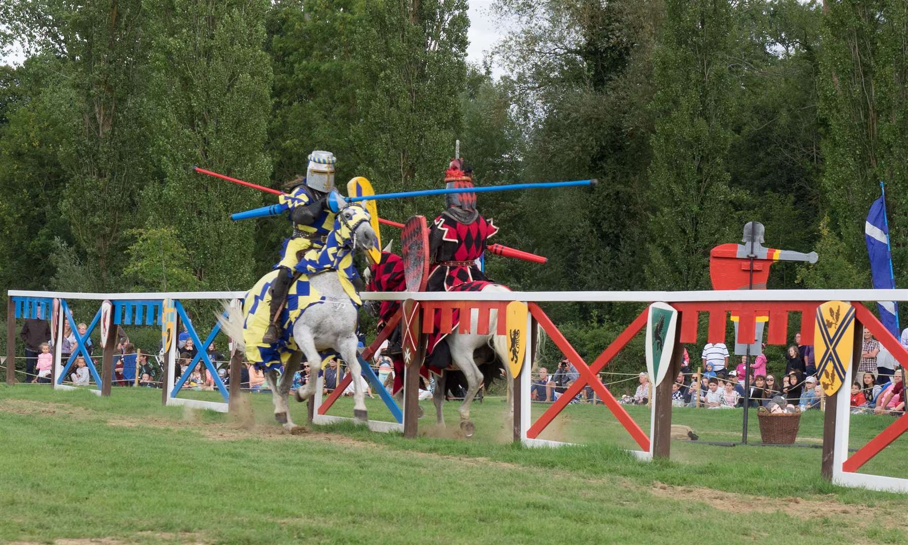 Jousting at Hever Castle is taking place across the bank holiday weekend