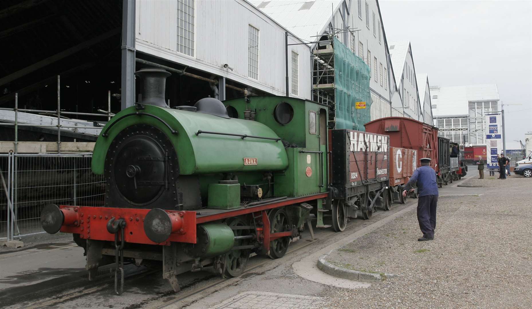 Trains at the dockyard