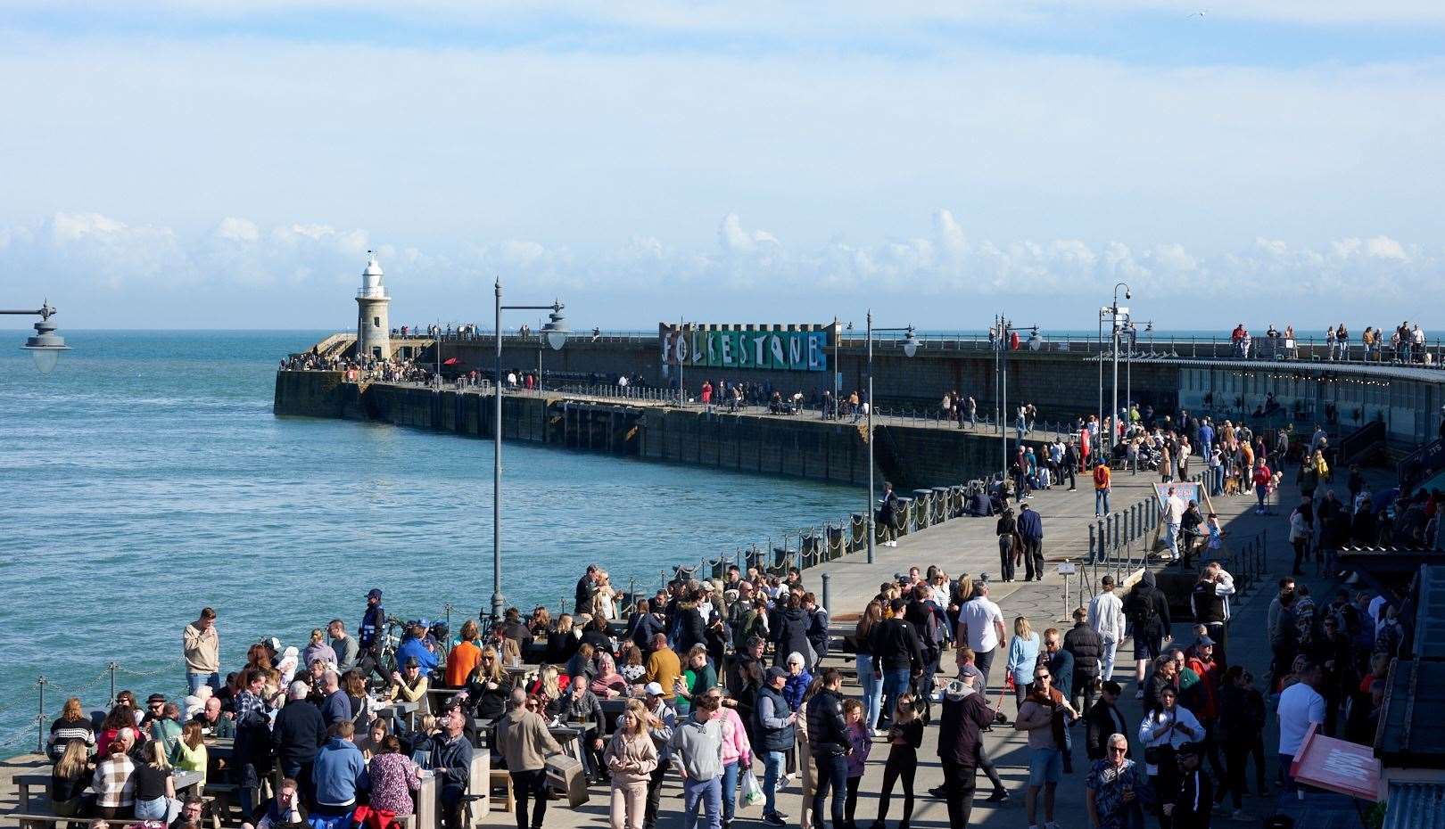 Folkestone’s Harbour Arm is packed with family entertainment, and it’s just a short walk from the beach itself. Picture: Folkestone Harbour Arm