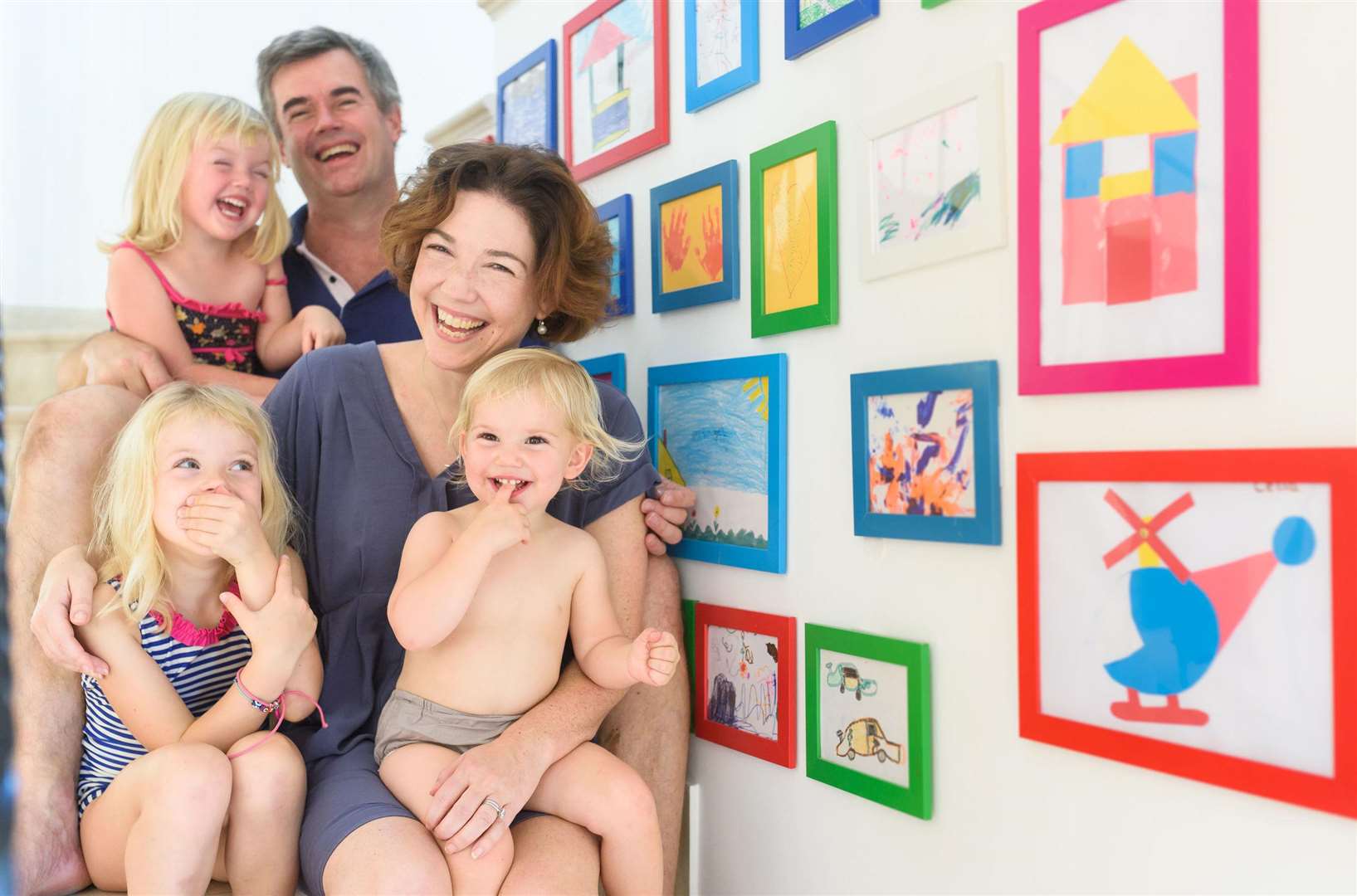 Christine Armstrong with her husband Chris and their three children