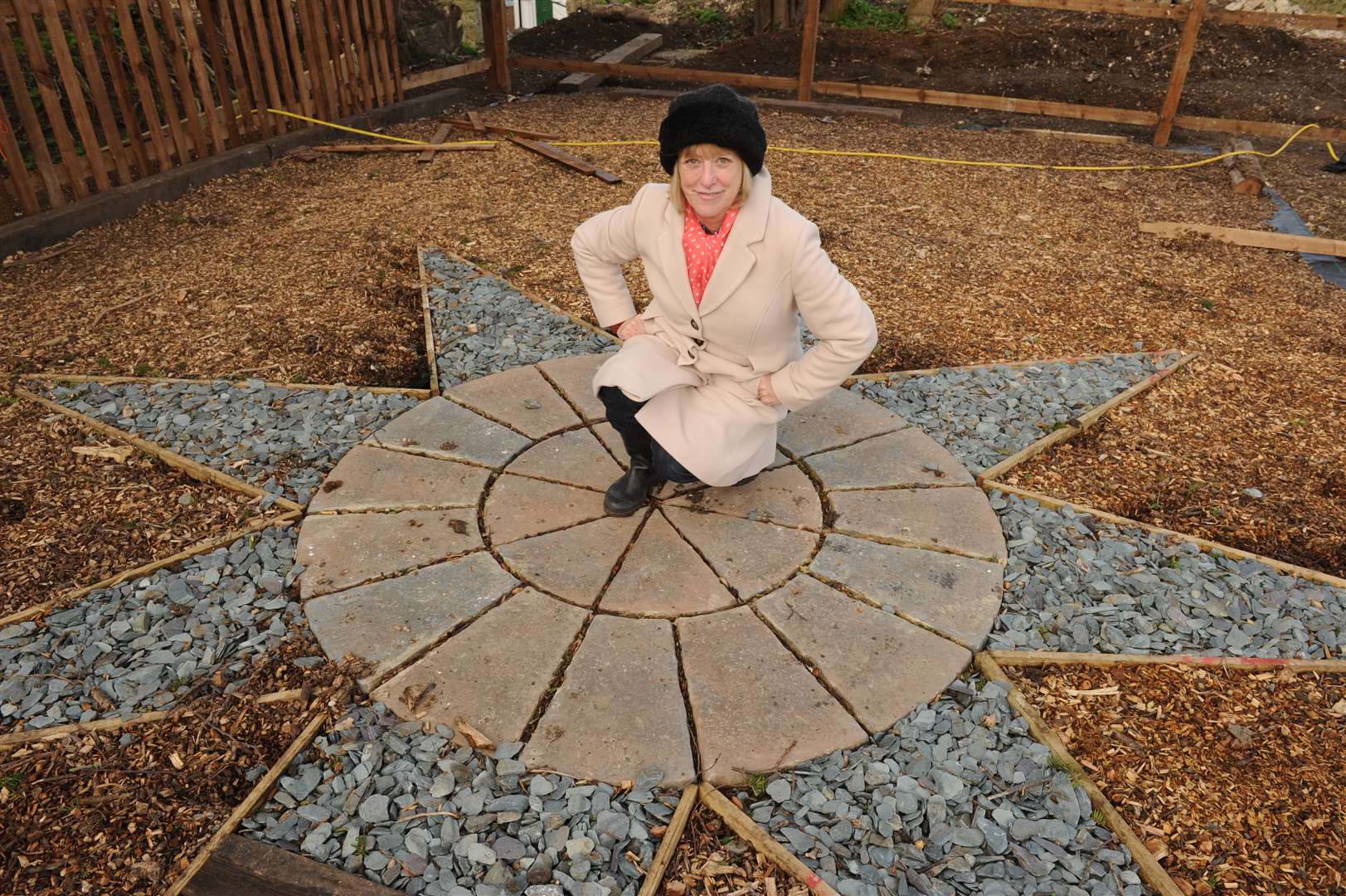 Sally Howells at the memorial garden