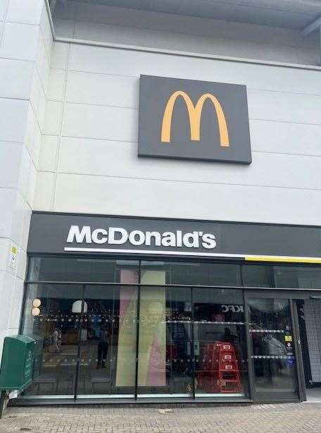 Outside the new McDonald's at Chatham Dockside which opened on August 6