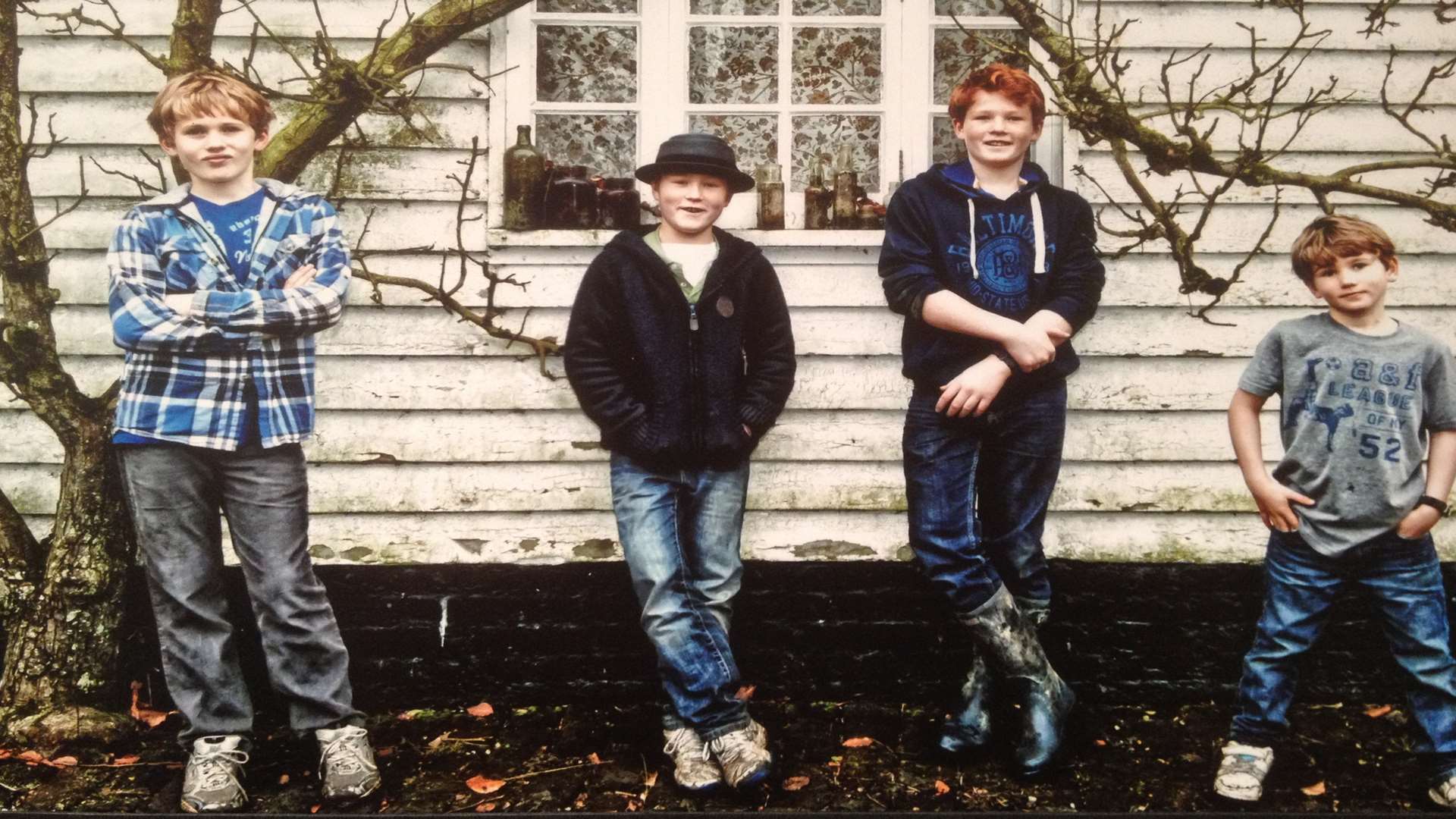 Silas Pullen, second from the left, with his brothers.