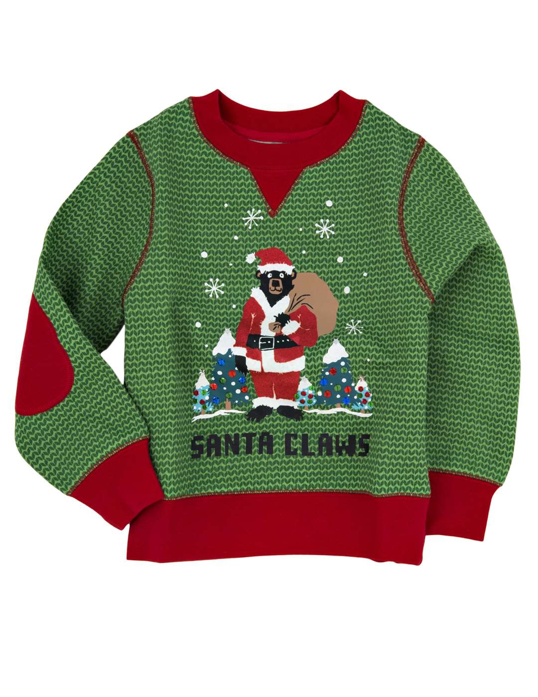 Santa Claws Kids Ugly Christmas sweater: This brushed fleece bear Santa print jumper has a contrast trim, and is machine washable. Available in sizes two and three years, £21.33 at www.amazon.co.uk