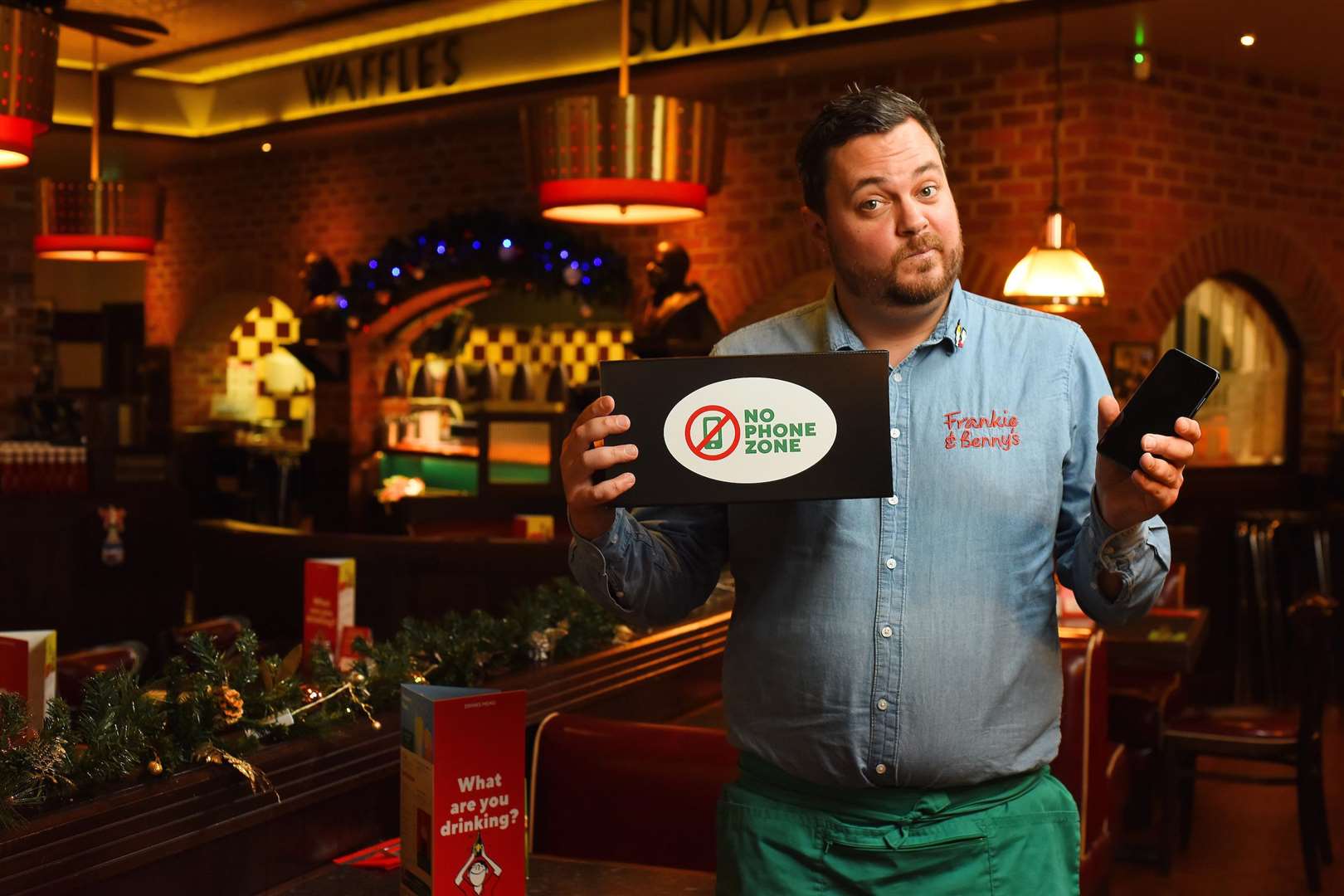 Frankie & Benny's is asking diners to hand over devices when they come in